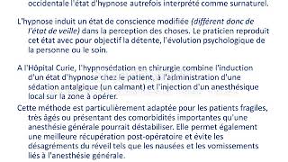 Concours infirmier Corrigé Culture Générale IFSI Paris 2016 Hypnose [upl. by Esinet]