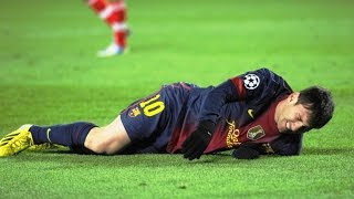 The 10 Worst Tackles  Brutal Fouls on Lionel Messi ► Only Way to Stop MESSI HD [upl. by Nicki292]