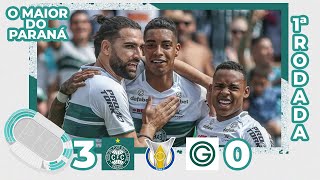 CORITIBA 3 X 0 GOIÁS TRIO DE ATAQUE SE DESTACA NA GOLEADA EM CIMA DO GOIÁS [upl. by Itsa]