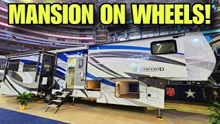 MANSION ON WHEELS Redwood Luxury Fifth Wheel RV 4120GK [upl. by Carce922]