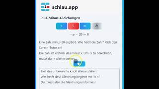 Mathe trainieren für die BBRPrüfung lineare Gleichungen PlusMinusUmstellen üben mit schlauapp [upl. by Anirtruc]