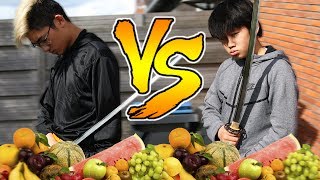 NINJA ZWAARD VS FRUIT MET BROERTJE [upl. by Basia253]