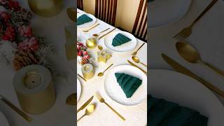 Christmas tree linen napkin folding  Christmas tree napkin folding [upl. by Henden822]