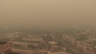 You can feel the dirt Smog blankets New Delhi India [upl. by Plante]