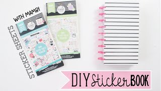 DIY Sticker Book Using MINI HAPPY PLANNER Sticker Sheets amp Old Planner Inserts  At Home With Quita [upl. by Kohler]