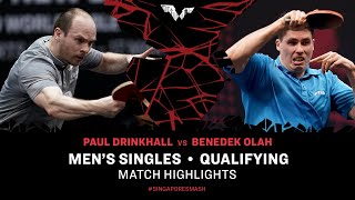 Paul Drinkhall vs Benedek Olah  MS Qual  Singapore Smash 2024 [upl. by Haerb266]