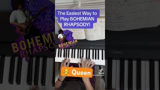 Easy piano tutorial with singing for BOHEMIAN RHAPSODY by Queen pianolessons easypiano piano [upl. by Abihsat]