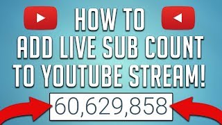 How To Add Subscriber Count To YouTube Stream Live Sub Count Tutorial [upl. by Romonda756]