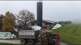 Neues Hochsilo 713 m3 🇨🇭🌽 bei der Erstbefüllung mit Mais mit Hochleistungsgebläse [upl. by Phira]