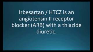 How to pronounce irbesartan  hydrochlorothiazide Avalide Memorizing Pharmacology Flashcard [upl. by Truitt917]