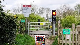 Sysonby Grange Footpath Level Crossing Melton Mowbray Leicestershire [upl. by Doxia]