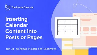 Inserting Calendar Content into Posts or Pages [upl. by Christine]