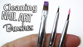 Clean Your Nail Art Brushes Perfectly [upl. by Anairuy350]