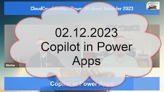 Power AIdvent Kalender 02122023 Copilot in Power Apps [upl. by Haldas242]