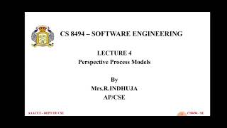 PERSPECTIVE PROCESS MODELSTRADITIONAL PROCESS MODELSDLCSOFTWARE PROCESS SOFTWARE ENGINEERING [upl. by Eibo566]