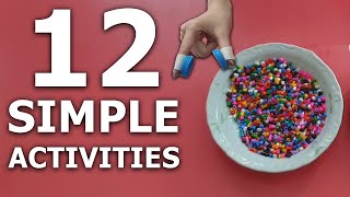 12 Simple Activities to do at Home for 45 Year Olds  Easy Craft For Kids [upl. by Nnarefinnej]