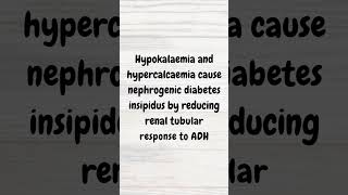 Polyuria in Hypokalaemia amp Hypercalcaemia  MRCP revision  shorts diabetesinsipidus urine [upl. by Nywg625]