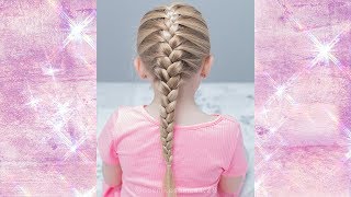 PEINADOS PARA NIÑAS TRENZA FACIL PARA PRINCIPIANTES HOW TO FRENCH BRAID [upl. by Aiuqat]