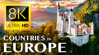 TOP 40  Most Beautiful Countries in EUROPE 8K ULTRA HD [upl. by Rosenthal673]