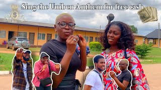 Ep30I asked Uniben Students to sing the Uniben Anthem it was hilarious😂💔 Tega Benson [upl. by Aristotle]