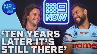 Nicho Hynes and Toby Rudolfs hilarious interview 😂  NRL on Nine [upl. by Maurene150]