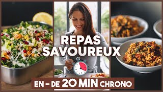 3 RECETTES HEALTHY ET RAPIDES meilleures que toutes vos LUNCH BOX prêtes en moins de 20 minutes [upl. by Eiram928]