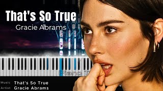 Gracie Abrams  Thats So True  Piano version created by Piano TOLE [upl. by Ednarb825]