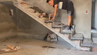 How to finish indoor stairs with standard engineered granite [upl. by Tterrag322]