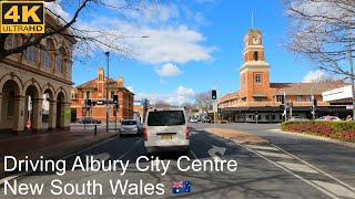 Driving In Albury City Centre  New South Wales Australia  4K UHD [upl. by Byrle357]