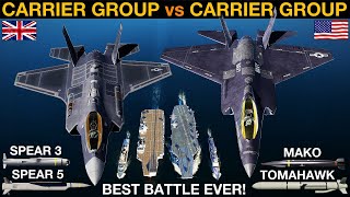 2027 US Carrier Group vs 2027 UK Carrier Group Naval Battle 134  DCS [upl. by Imit]