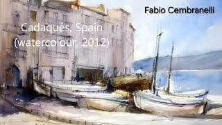 Fabio Cembranelli Watercolor Landscape Painting Demonstration in Spain [upl. by Irakab]