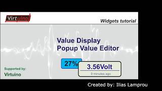 Virtuino Value Display amp Popup Window  tutorial [upl. by Araid]