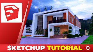 how to design parapet with sketchup [upl. by Yulma]