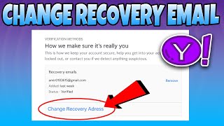 How to Change Recovery email in Yahoo Mail 2024 [upl. by Barbi367]