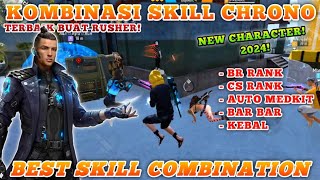 6 COMBO SKILL KARAKTER CHRONO TERBAIK BUAT RUSHER CS DAN BR RANKED 2024  GARENA FREE FIRE [upl. by Jayne]