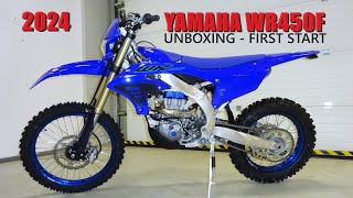 2024 YAMAHA WR450F  UNBOXING NEW BIKE  FIRST START  4K [upl. by Nagle]