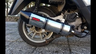 Piaggio MP3 400 LT  Mass exhaust [upl. by Jowett]