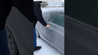 The whole car was frozen in ice😱 shortvideo amazingfacts [upl. by Leasim]