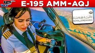 Royal Jordanian Embraer 195 Cockpit Amman🇯🇴 to Aqaba🇯🇴 [upl. by Aciraj]