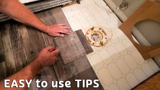 How to Install Vinyl Plank Flooring Into a Bathroom [upl. by Rehpotirhc]