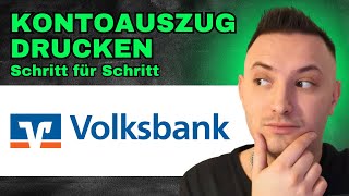 Volksbank Kontoauszug drucken So einfach gehts 2024 [upl. by Rosalba]