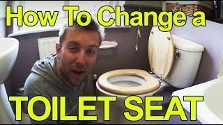 HOW TO CHANGE A TOILET SEAT  PLUMBING TIPS [upl. by Hainahpez]