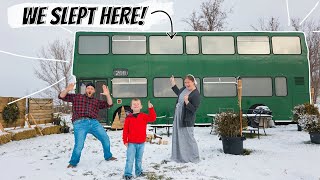 We slept in a DOUBLE DECKER BUS week in the life of a Mennonite Family Christmas Edition [upl. by Clovah]