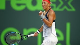 Miami Open First Round  Lucie Hradecka vs Genie Bouchard  WTA Highlights [upl. by Uohk]