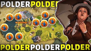 Civ 6  The Greatest POLDER CANAL Game I’ve Ever Played – 1 Deity Dutch Civilization VI [upl. by Aurita]