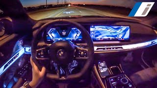 2023 BMW i7 xDrive60 POV Night Drive  BEST Luxury Electric Sedan [upl. by Files]