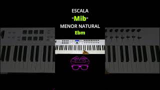 Escala Mib Menor Natural piano acordes tutorial teclado armonia [upl. by Waldos]