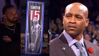 Vince Carter emotional as his jersey gets retired by Toronto Raptors [upl. by Grimaud]