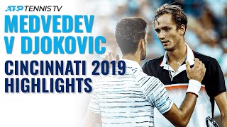 Novak Djokovic vs Daniil Medvedev Cincinnati 2019 Extended Highlights [upl. by Hnirt729]