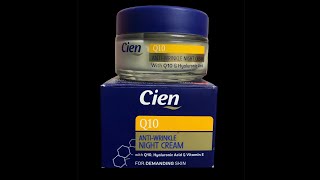 Cien AntiWrinkle Night Cream with Q10 and Vitamin E with UV Filter 50 ml [upl. by Marilin]